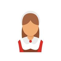 Zwitsers vrouw avatar icoon vlak geïsoleerd vector