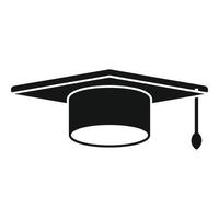 grad school- hoed icoon gemakkelijk vector. college diploma vector