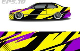 sticker kleurstelling racing auto sticker ontwerp, koel abstract grafisch achtergrond vector