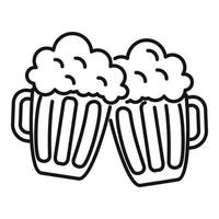 bar mok bier icoon schets vector. hand- drinken vector