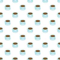 koffie kop patroon, tekenfilm stijl vector