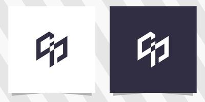 letter cp pc logo ontwerp vector
