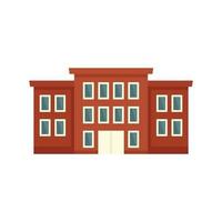 school- gebouw icoon vlak geïsoleerd vector