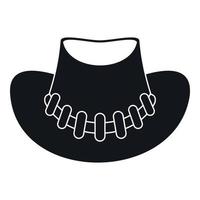 cowboy hoed icoon, gemakkelijk stijl vector