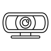 conferentie web camera icoon schets vector. video camcorder vector