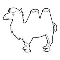 kameel icoon, schets stijl vector