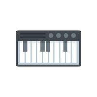 elektrisch piano icoon vlak geïsoleerd vector