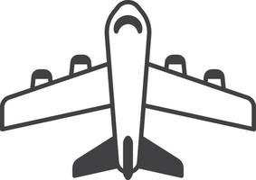 vliegtuig van bovenstaand illustratie in minimaal stijl vector