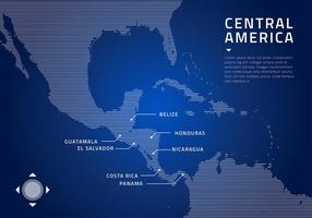 Midden-Amerika Kaart Technologie Gratis Vector