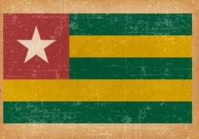 Grunge Vlag van Togo vector