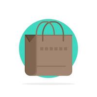 zak handtas boodschappen doen winkel abstract cirkel achtergrond vlak kleur icoon vector