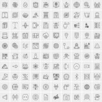 100 bedrijf pictogrammen voor web en afdrukken materiaal vector