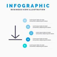 downloaden video twitter solide icoon infographics 5 stappen presentatie achtergrond vector