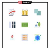 9 gebruiker koppel vlak kleur pak van modern tekens en symbolen van veld- koppel veld- beeld ruilen bewerkbare vector ontwerp elementen