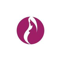 Dames zwanger logo vector icoon