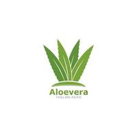 reeks van aloevera logo sjabloon vector icoon