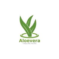 reeks van aloevera logo sjabloon vector icoon