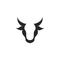 stier hoofd logo vector icoon illustratie