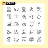 25 creatief pictogrammen voor modern website ontwerp en snel reagerend mobiel apps 25 schets symbolen tekens Aan wit achtergrond 25 icoon pak creatief zwart icoon vector achtergrond