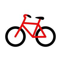 vector illustratie van een rood fiets