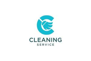 brief c voor schoonmaak schoon onderhoud onderhoud voor auto detaillering, huizen logo icoon vector sjabloon.