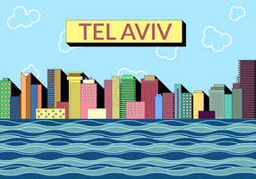 Vintage Tel Aviv Horizon Vector