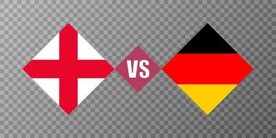 Engeland vs Duitsland vlag concept. vector illustratie.