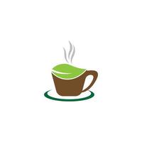 groen thee vector logo illustratie
