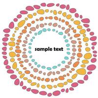 abstract kolken met dots en centraal ruimte voor uw tekst. kleurrijk cirkel achtergrond. vector