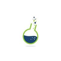 laboratorium logo vector. laboratorium sjabloon. wetenschap laboratorium logo. beker laboratorium ronde fles met chemisch stof binnen maken bubbels voor logo ontwerp. vector