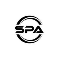 spa brief logo ontwerp in illustratie. vector logo, schoonschrift ontwerpen voor logo, poster, uitnodiging, enz.