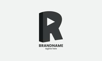 eerste brief r logo.plat vector logo ontwerp sjabloon element. brief r logo icoon ontwerp sjabloon elementen vector beeld