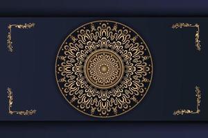 luxe mandala islamitische achtergrond met gouden arabesk patroon vector