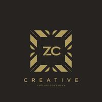 zc eerste brief luxe ornament monogram logo sjabloon vector