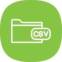 het dossier csv vector icoon ontwerp