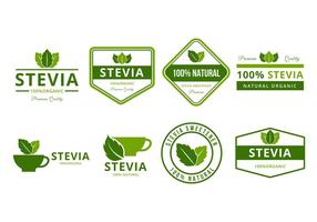 Gratis Stevia Logo en Badges Vector