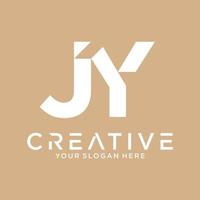 j y brief logo vector ontwerp