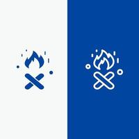 brand brand plaats Canada lijn en glyph solide icoon blauw banier lijn en glyph solide icoon blauw banier vector