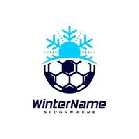 winter voetbal logo sjabloon, Amerikaans voetbal winter logo ontwerp vector