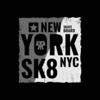 New York vectorillustratie en typografie, perfect voor t-shirts, hoodies, prints enz. vector