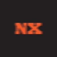 nx tekst logo vector