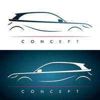 auto silhouet concept. vector