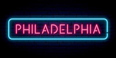 Philadelphia neon teken. vector