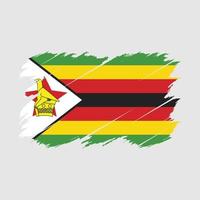 zimbabwaanse vlagborstel vector