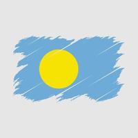 palau vlag borstel vector