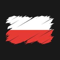 polen vlag borstel vector