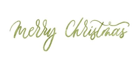 vrolijk Kerstmis vector waterverf belettering inscriptie. hand- getrokken modern borstel schoonschrift geïsoleerd Aan wit achtergrond. creatief typografie voor vakantie groet kaart, spandoek.