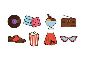 50s Things Icon Pack vector