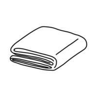 tekening handdoek illustratie. vector hand- getrokken handdoek