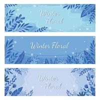 winter bloemen banier vector